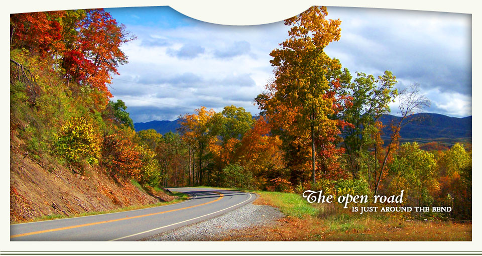 The open road is just around the bend - New Castle in Craig County, Virginia